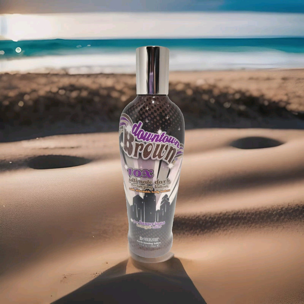 Dark Bronzing Tanning Bed Lotion 8.5oz - Synergytan Downtown Brown 10x