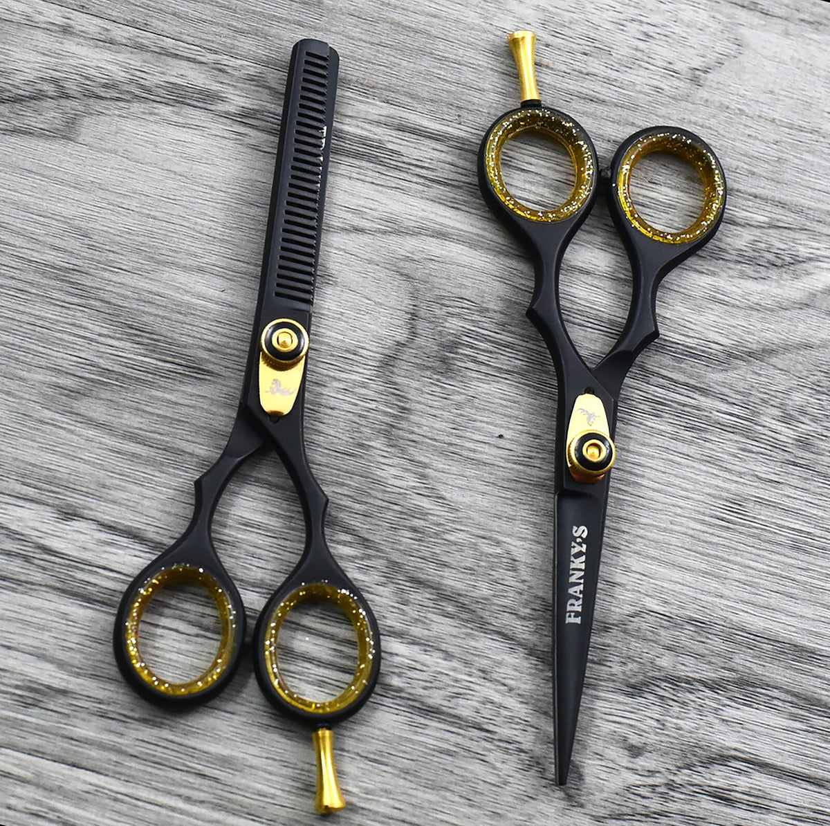 Professional Hair Cutting Scissors Thinning Shears Salon Set - Gold Edition