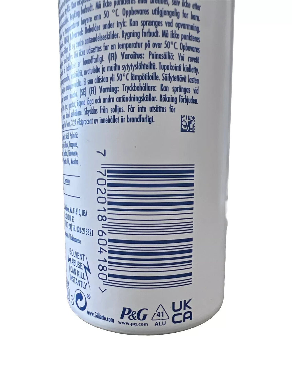 Gillette Skin Ultra Sensitive Shave Mousse Shea Butter & Vitamin E 8.11 oz