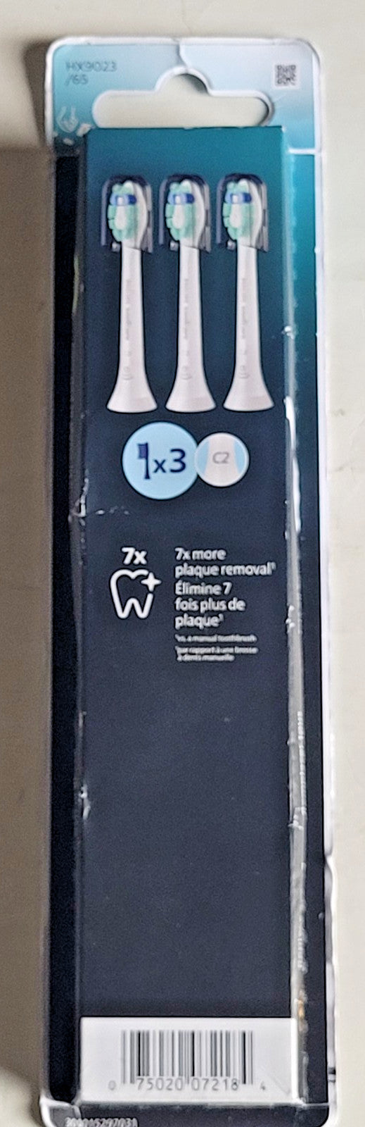 Philips Sonicare C2 Toothbrush Replacement Heads 3 Pack White New Sealed