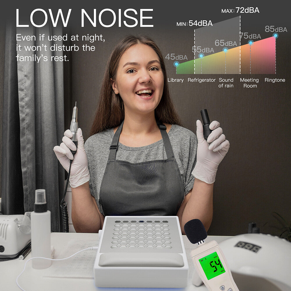 4200RPM Nail Dust Collector Vacuum Machine for Nail Salons & Home Use