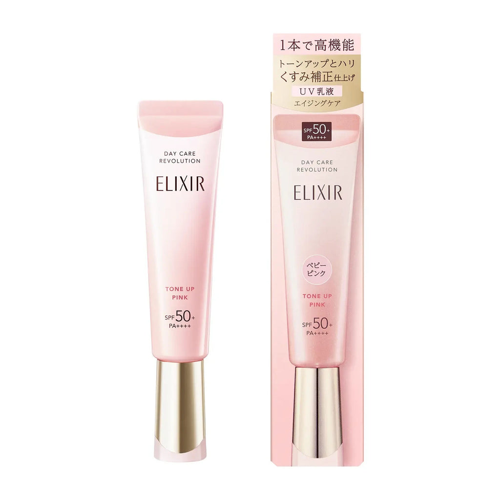 Shiseido Elixir Day Care Pink SPF50+ PA++++ 35g - Brightening & UV Protection