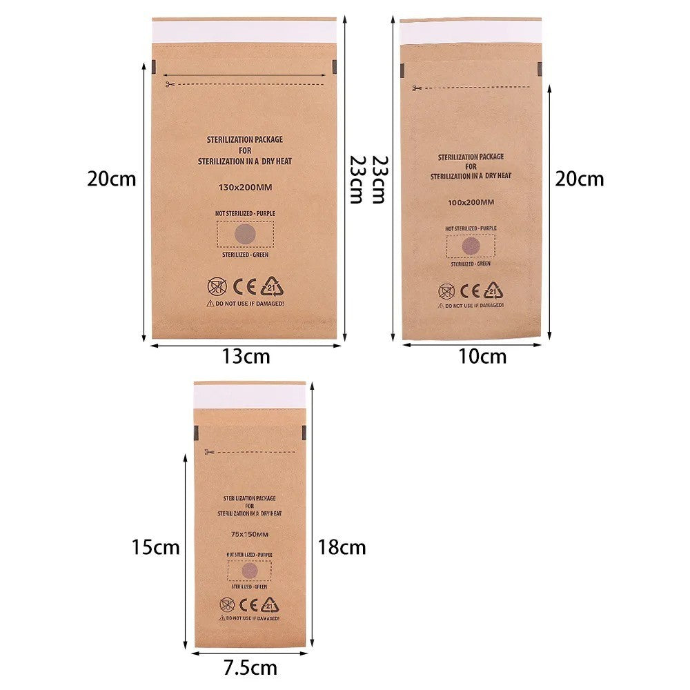 Disposable Nail Sterilizer Bags for Manicure & Salon Disinfection 50-100PCS
