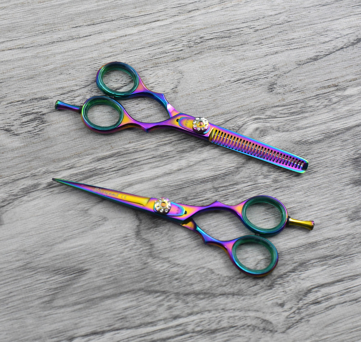 Professional Hairdressing Thinning & Cutting Scissors Set 5.5" with Razor & Pouch