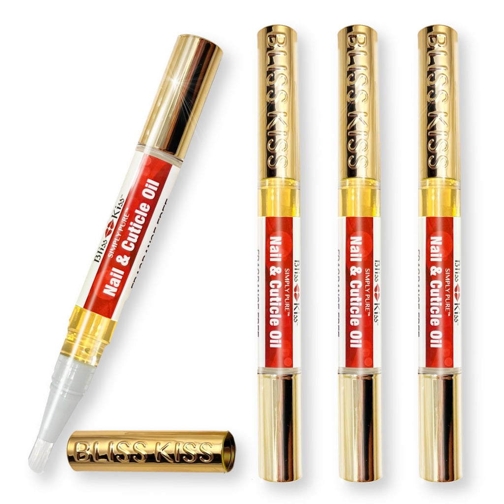 Nail & Cuticle Oil Pens - Fragrance-Free with Vitamin E & Jojoba (Set of 4)