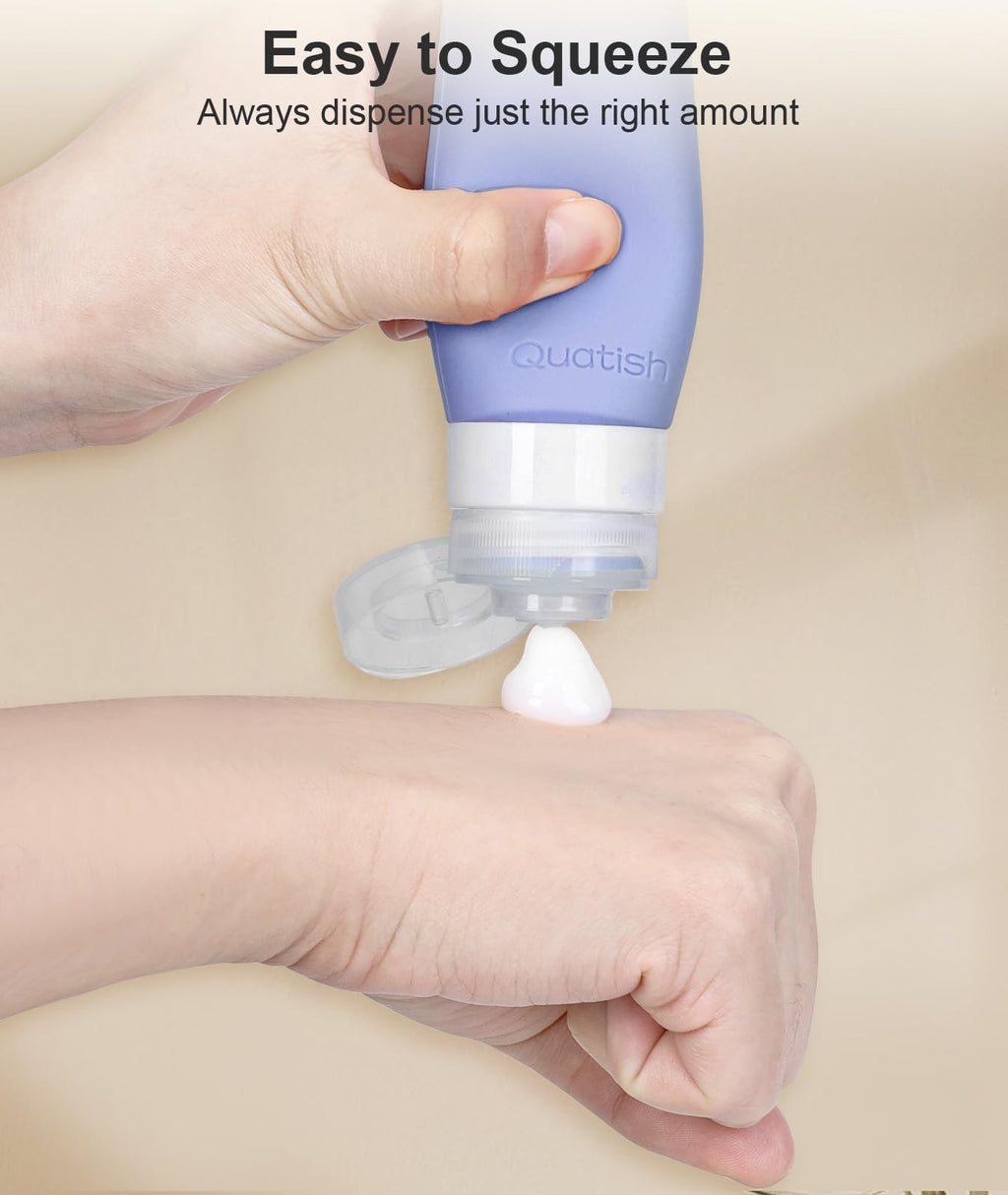 Leakproof Travel Bottles Set – 6 Pack TSA Approved Silicone Toiletry Containers