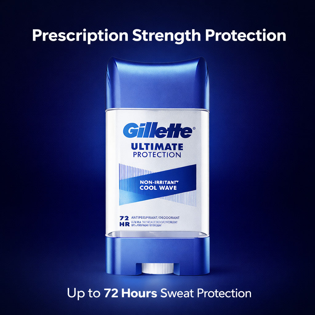 Gillette Ultimate Protection Antiperspirant Deodorant Cool Wave 3.8oz 5 Pack