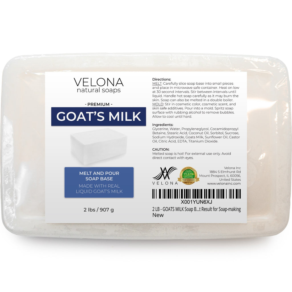 Goats Milk Soap Base - Melt and Pour, SLS/SLES Free, Multiple Sizes