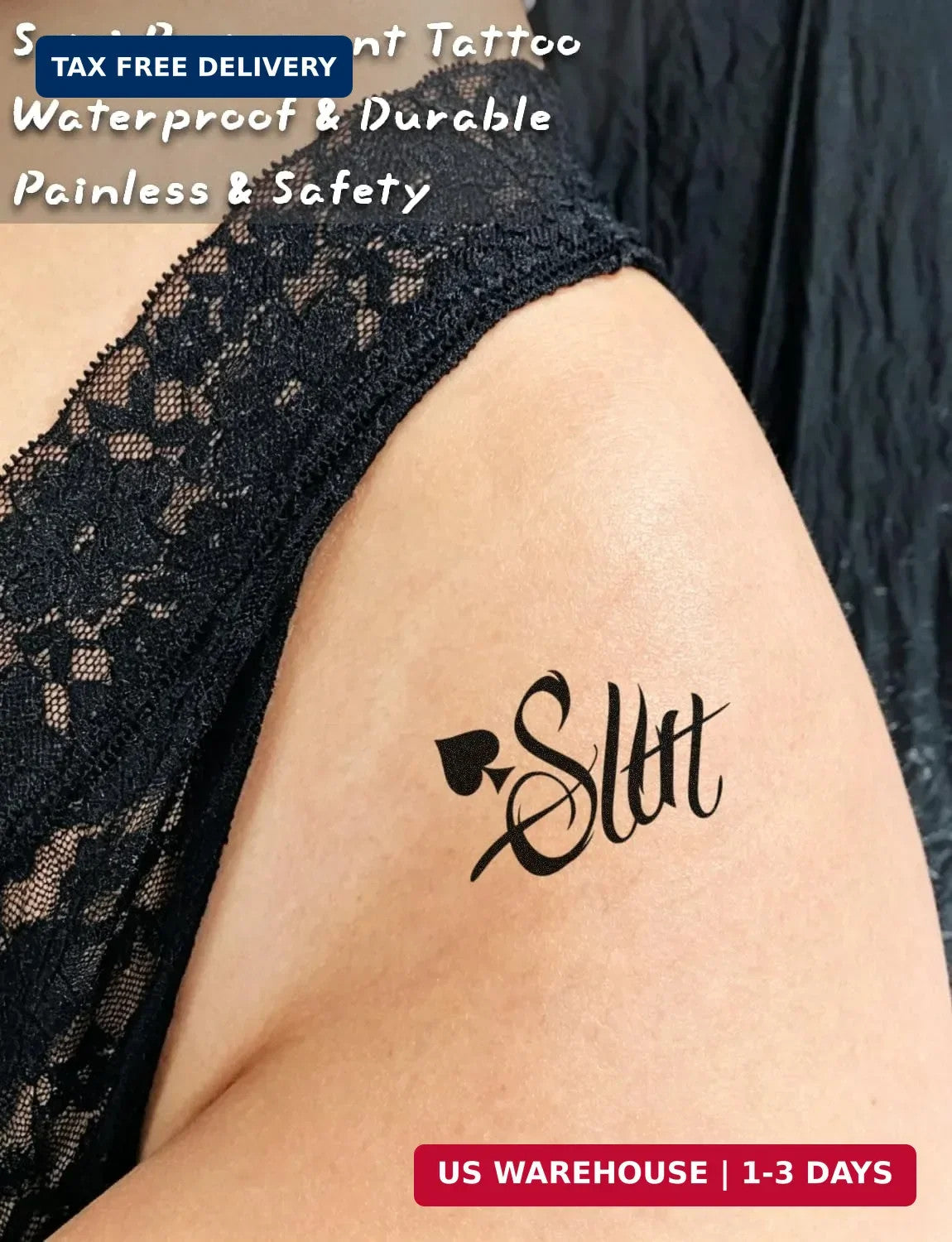 Semi-Permanent Tattoo Sheets for Women - 1–2 Week Waterproof Body Art