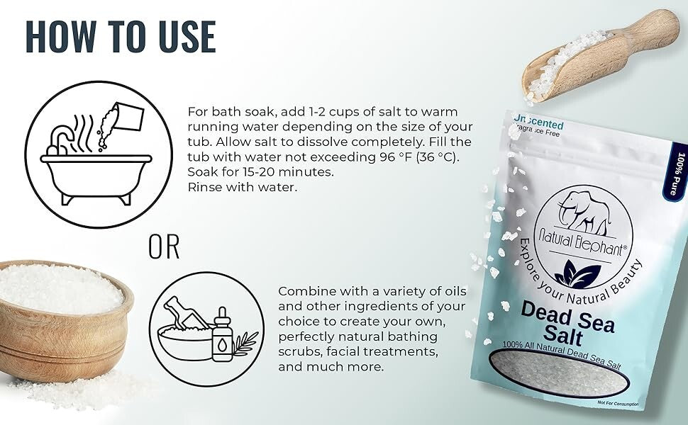 Dead Sea Salt Coarse Grain 19lbs - Pure Therapeutic Bath & Skin Exfoliant