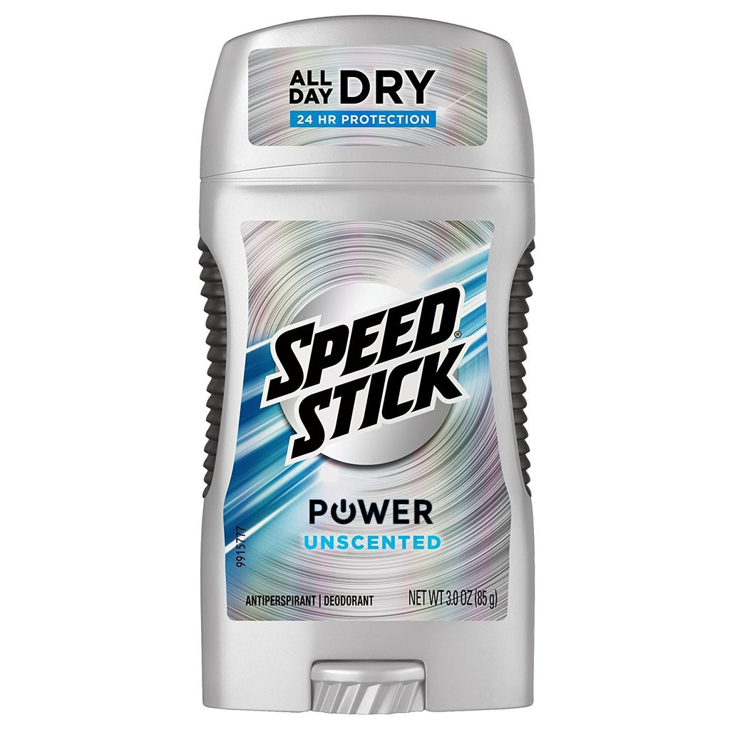 Speed Stick Power Unscented Anti-Perspirant Deodorant 3 Oz - 4 Pack