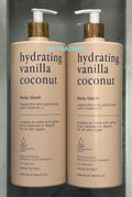 Hydrating Vanilla Coconut Body Wash - 2 Pack Made in Italy, Soft Foam Cleanser