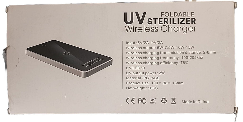 UV Sterilizer Wireless Charger 5V/2A 10W Phone Sanitizer