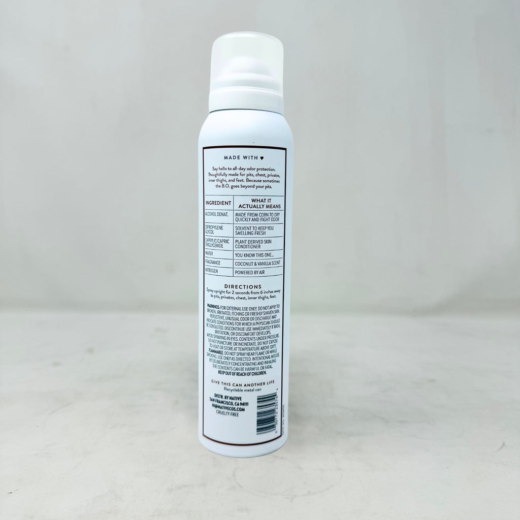 Native Whole Body Deodorant Spray Coconut Vanilla 3.5oz Pack of 3