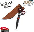 Professional Hairdressing Barber Salon Hair Cutting Scissors Shears - Black, 6.5 inch