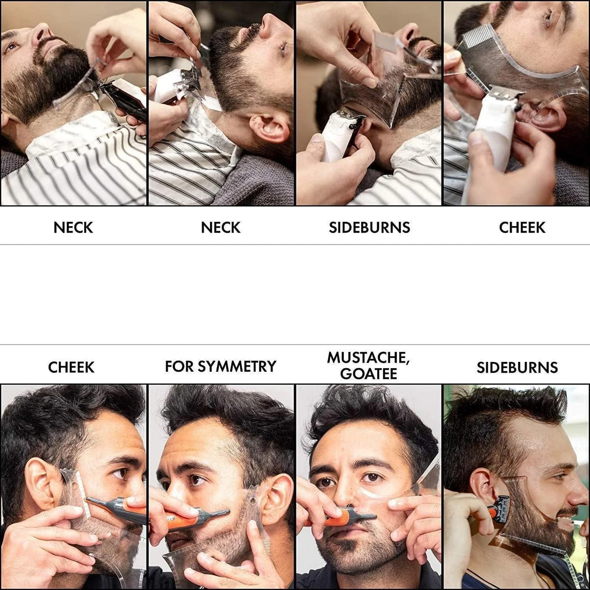 Men's Beard Trimming Kit with Shaper Template & Mini Comb | Grooming Accessories