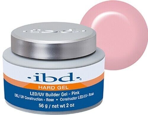 IBD Builder Gel Pink 2 oz - Hard LED/UV Curable Nail Gel for Manicures