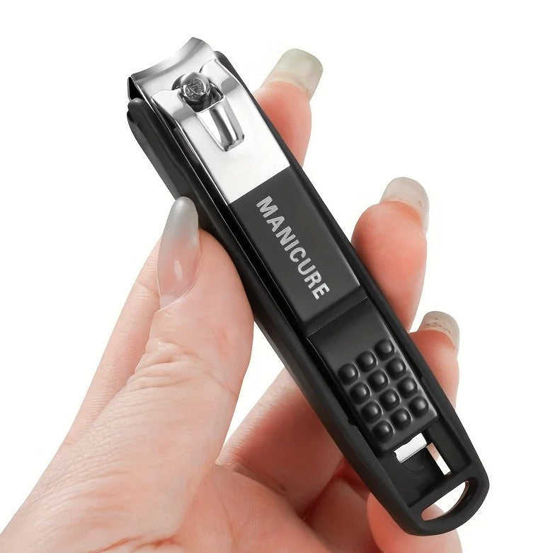 Stainless Steel Nail Clippers - Ultra Sharp Black Grooming Cutter