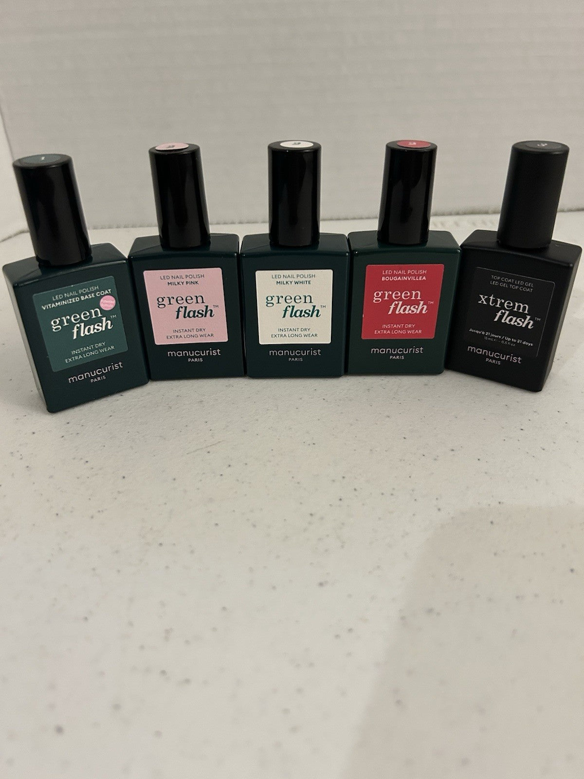 Manucurist Green Flash Nail Kit with LED Lamp - 9 Piece Gel Polish Set
