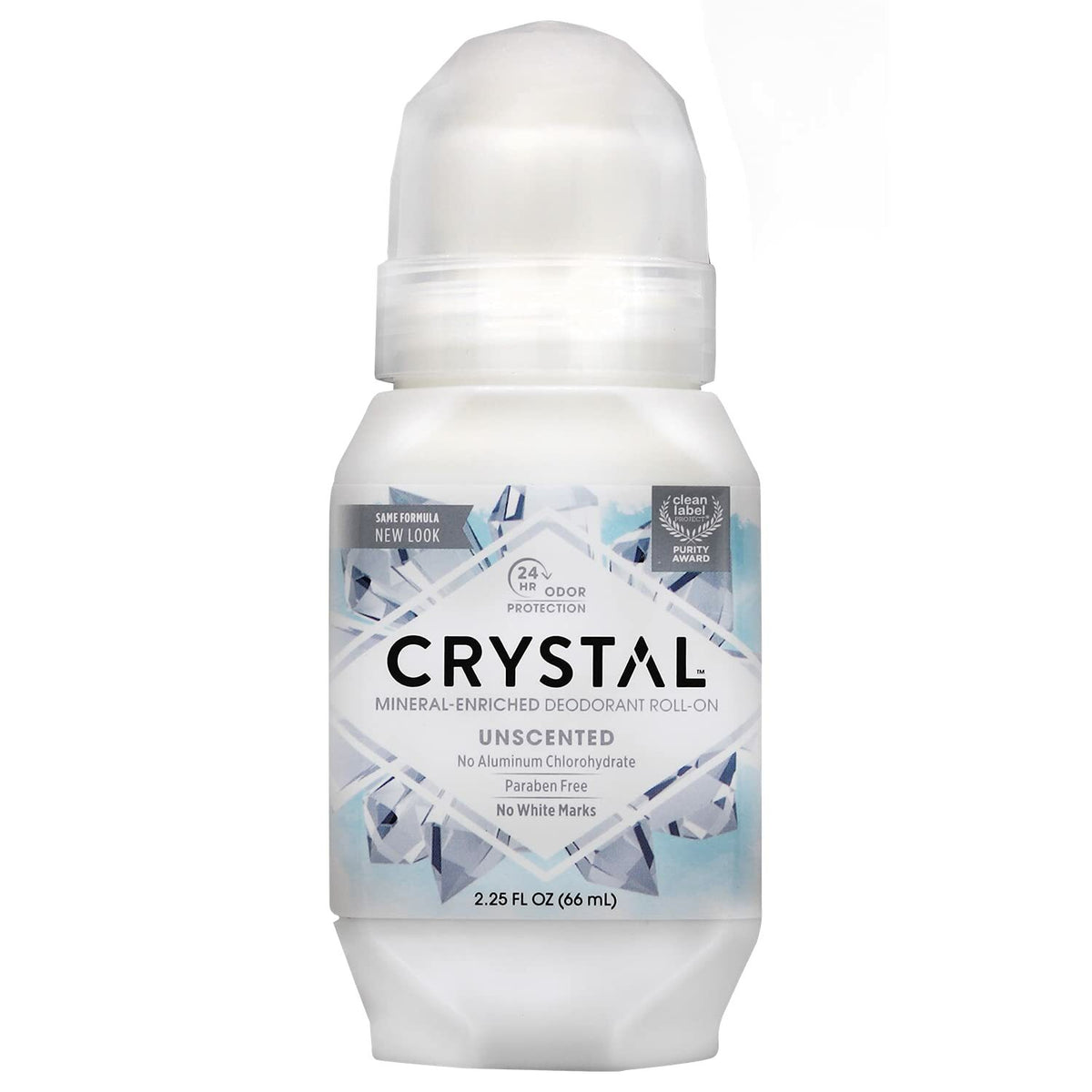 Natural Alum Stone Deodorant - Mineral Crystal Roll-On for Sensitive Skin