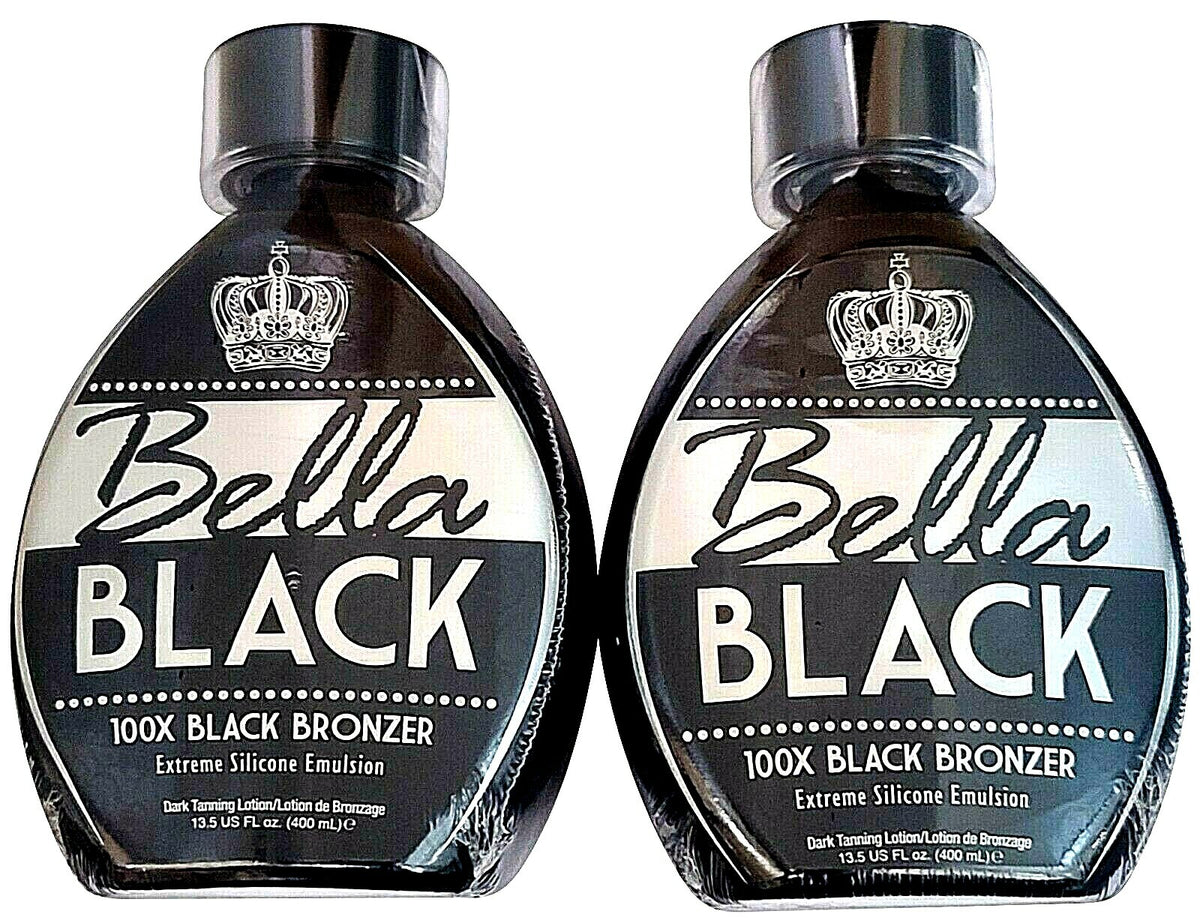 Black Bronzer Tanning Lotion 13.5oz Pack of 2 - Fast Darkening & Skin Conditioning