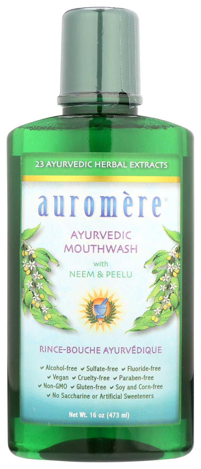 Herbal Mouthwash with Neem & 23 Ayurvedic Extracts - 16 oz Bottle, 3 Pack