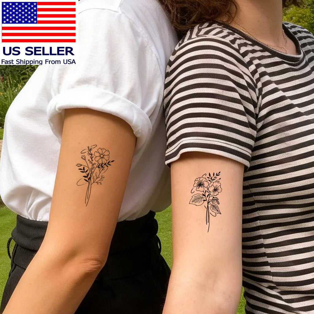 Semi-Permanent Tattoos for Women & Girls – 2 Sheet Water-Resistant Body Art, Lasts 7-15 Days