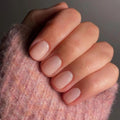 48pcs Short Almond Press-On Nails Nude Pink Glossy Natural Nail Art Kit
