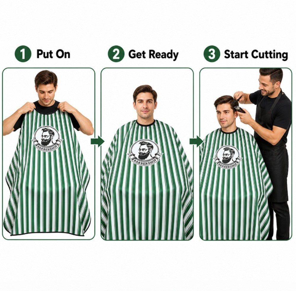 Waterproof Hair Cutting Cape with Snap Closure - Salon & Barber Gown