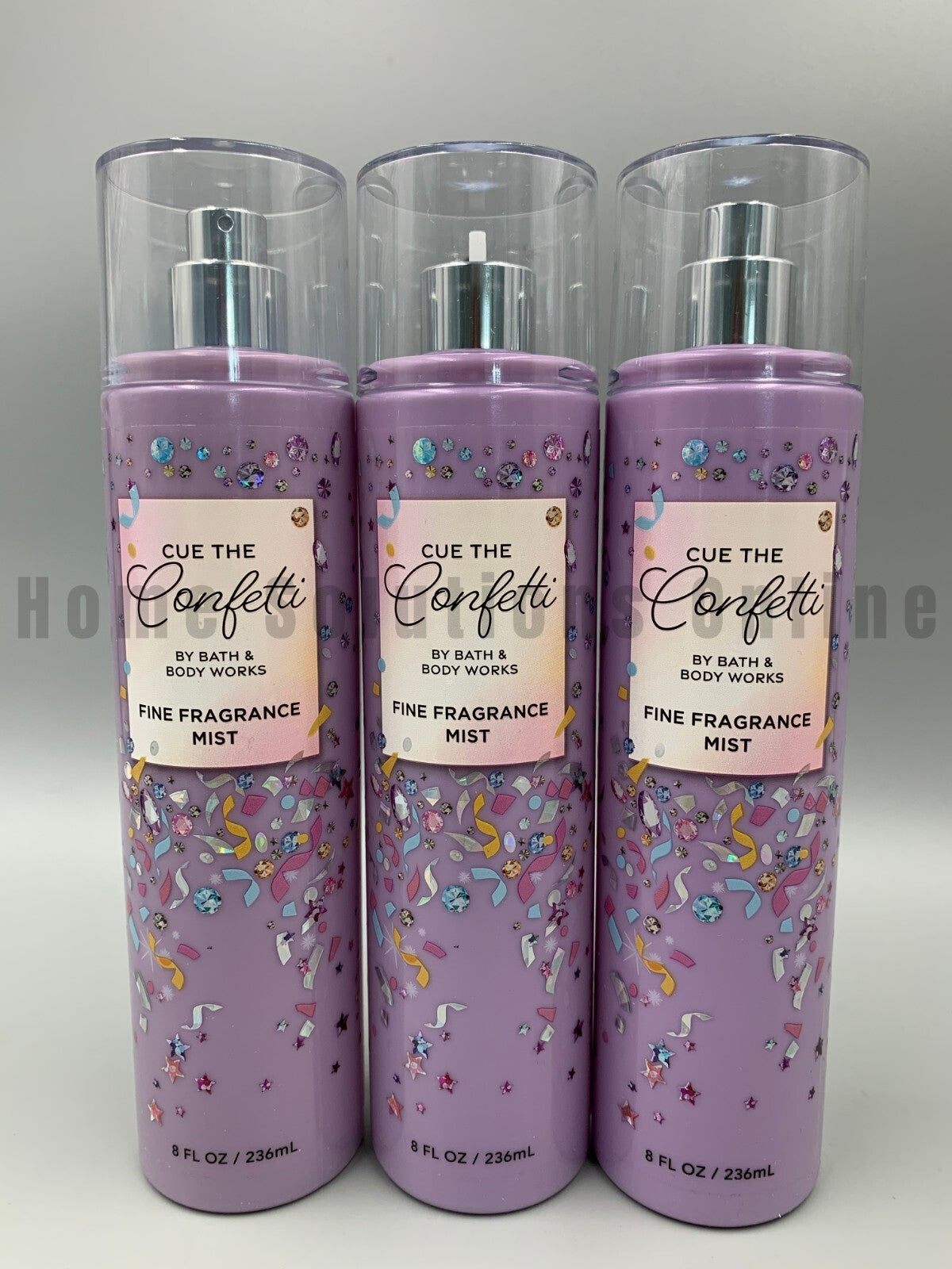 Bath & Body Works Cue The Confetti Body Mist Set - Full Size 8 fl oz x3