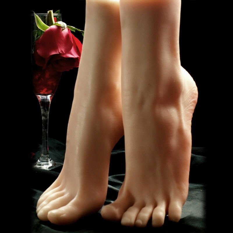 Silicone Female Foot Model for Display - Lifelike Soft Mannequin, Multiple Variants