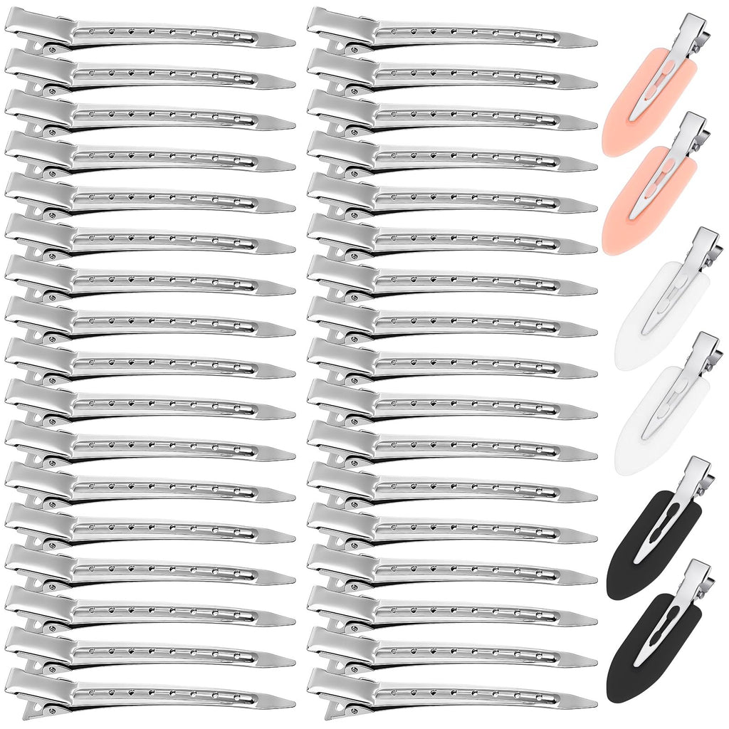 Metal Hair Clips Set for Women - Alligator & Creaseless Styles, 40 Pack