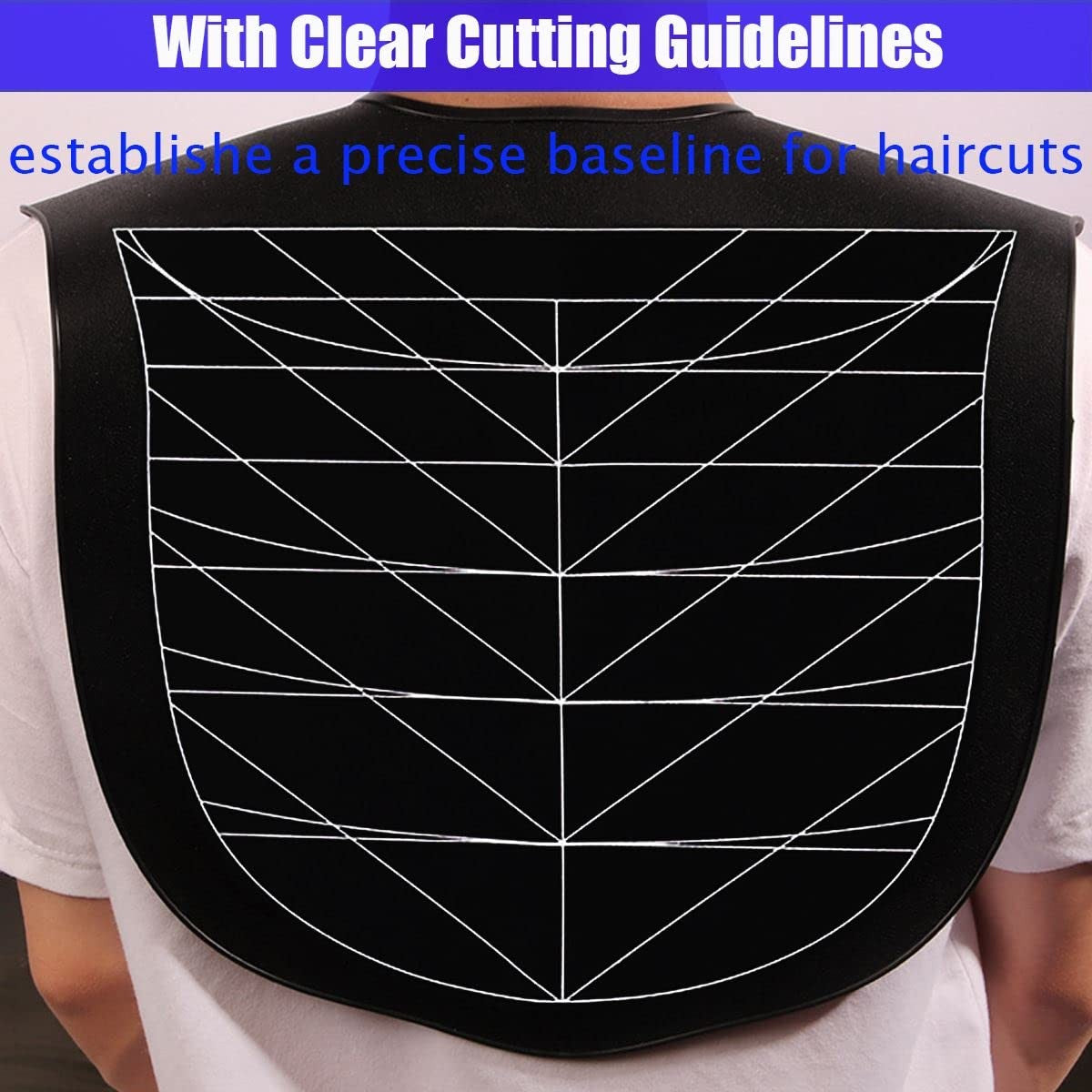 Hair Cutting Guide Collar Silicone Waterproof 21.5x16.5in for Salons & Home