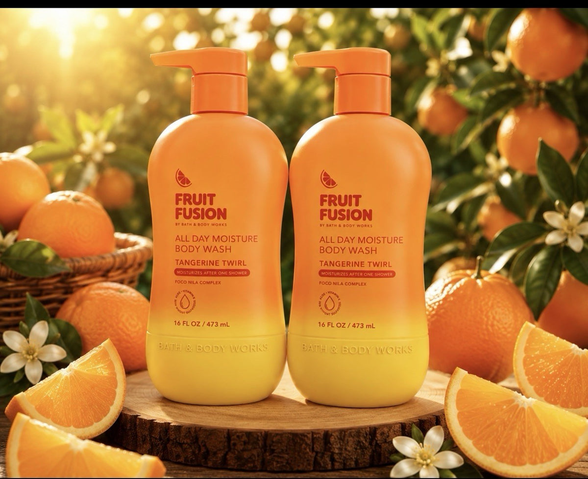 Set of 2 Tangerine Twirl Moisturizing Body Washes - 16 oz each