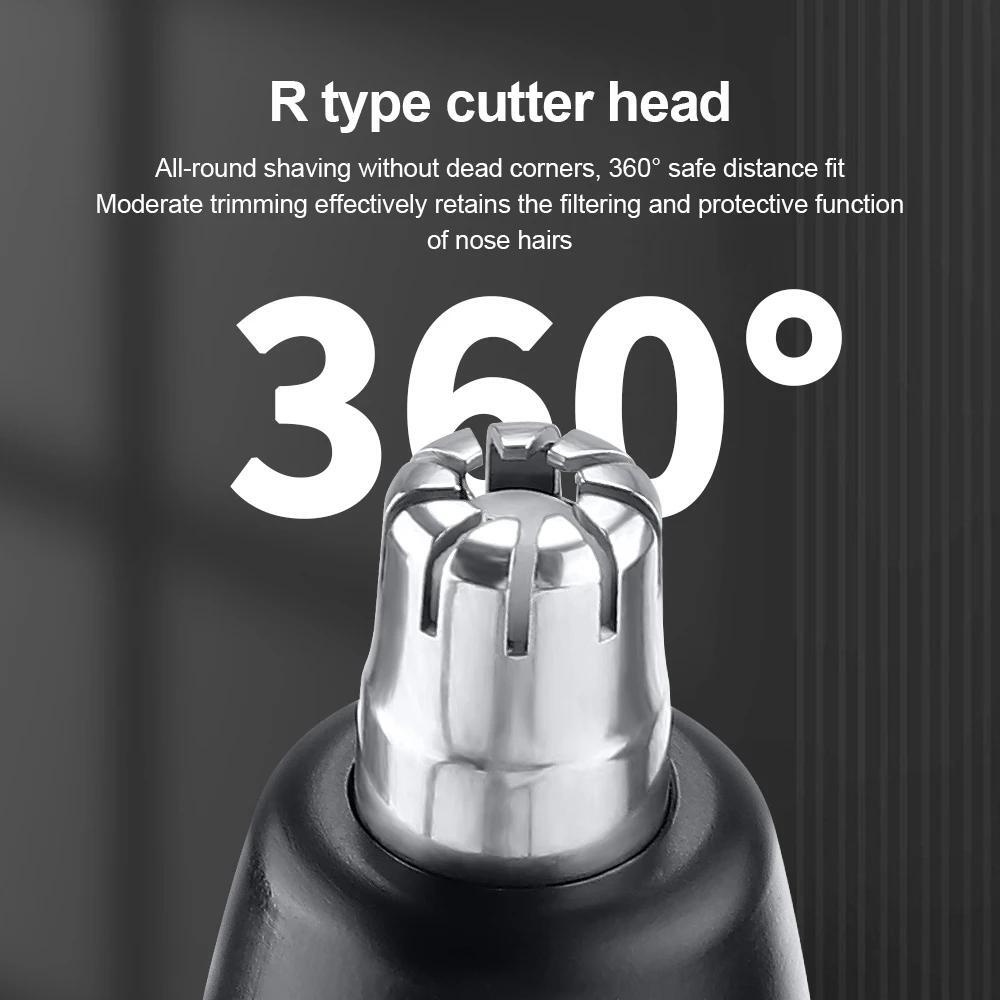 Electric Nose Ear Hair Trimmer Painless Portable USB Rechargeable with LED Display