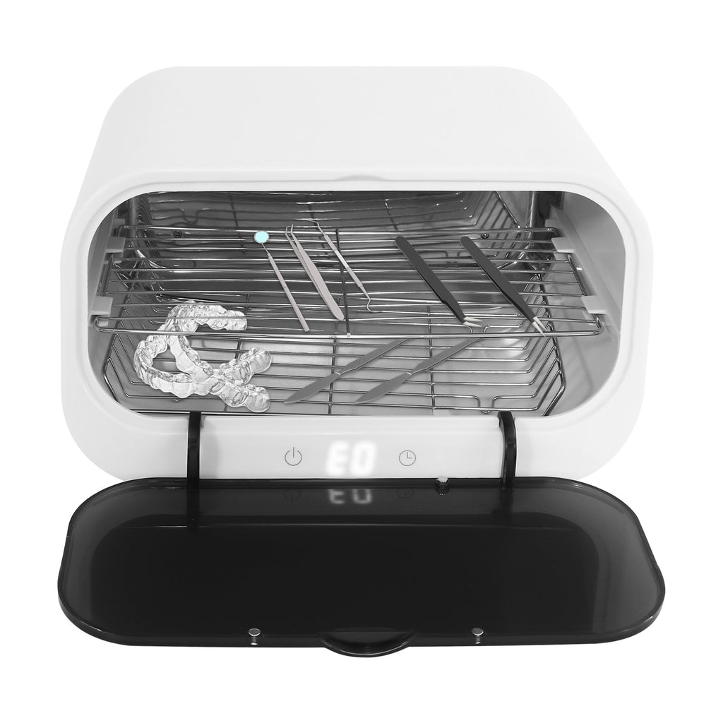 UV Sterilizer Cabinet 12L Capacity with 2 Metal Shelves Touch Control Disinfection Box