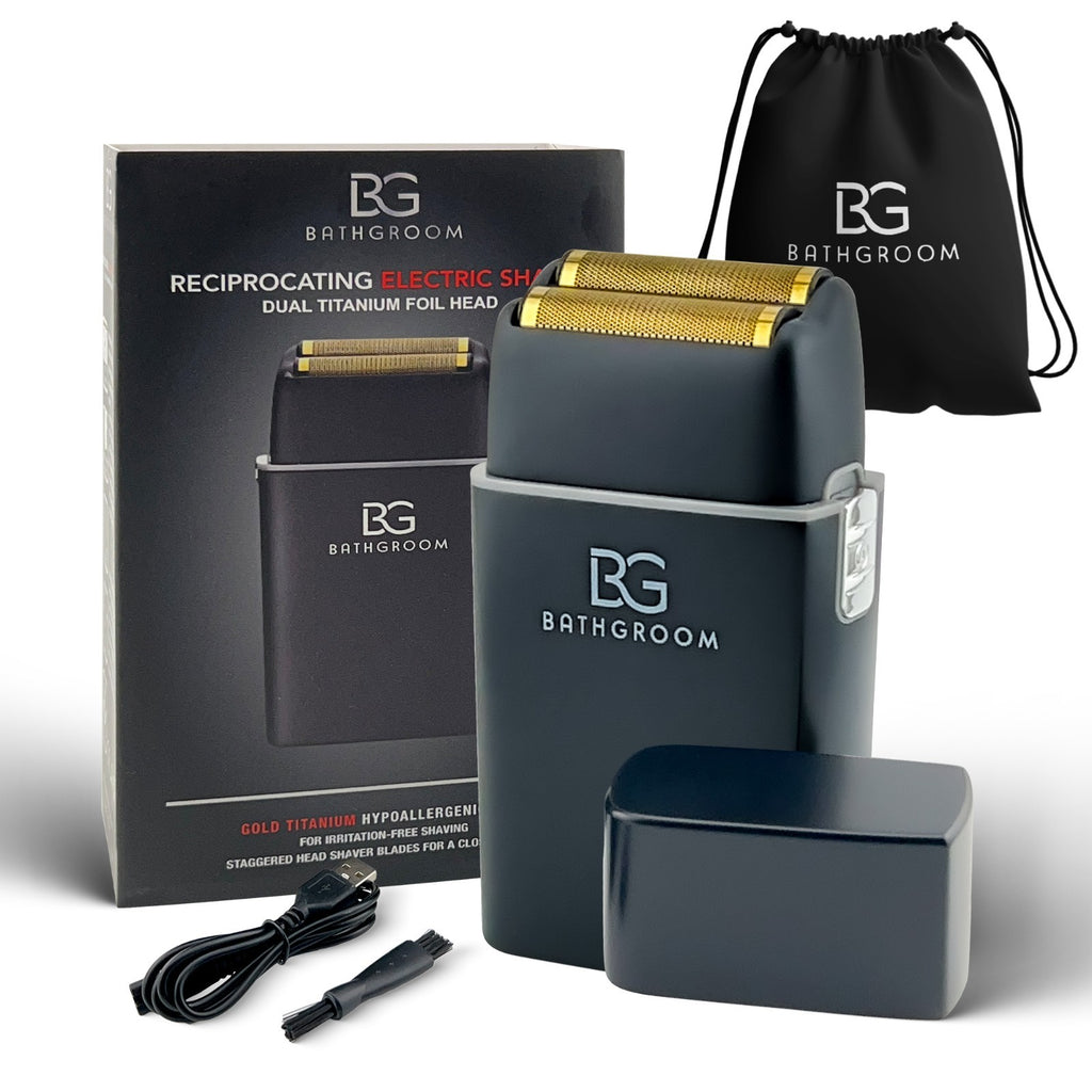 Cordless Electric Hair Clipper & Trimmer with Foil Shaver - Gold & Black