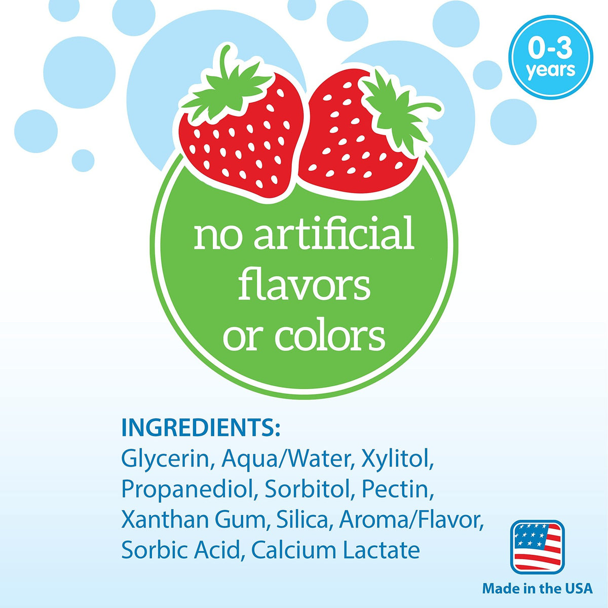 Fluoride-Free Baby Toothpaste with Strawberry Flavor - Safe Toddler Oral Care 1 Pack