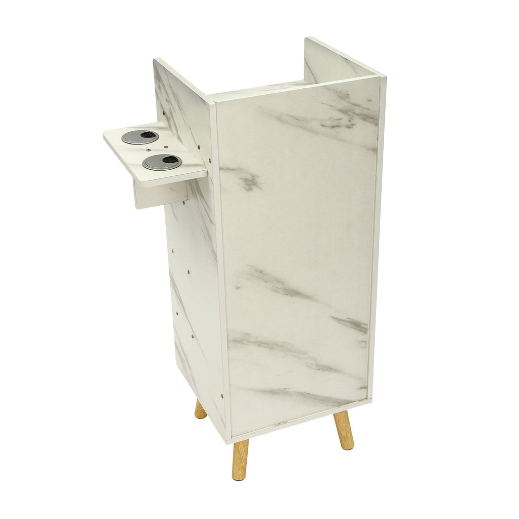 Salon Hair Styling Storage Cabinet with 4 Drawers and Hair Dryer Holders