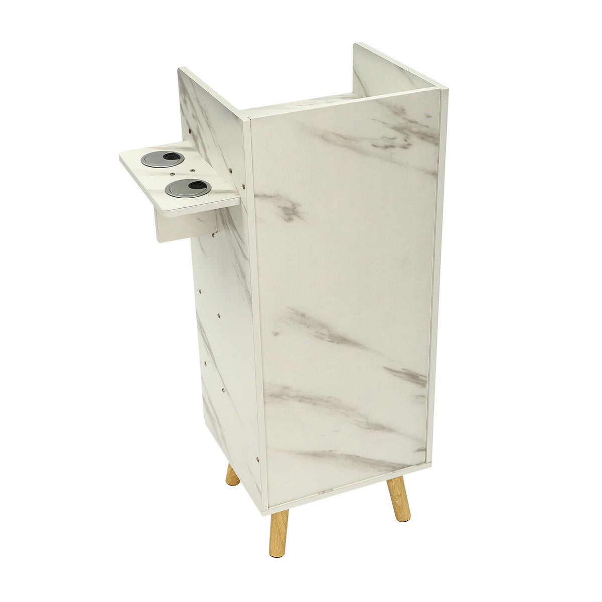 Salon Hair Styling Storage Cabinet with 4 Drawers and Hair Dryer Holders