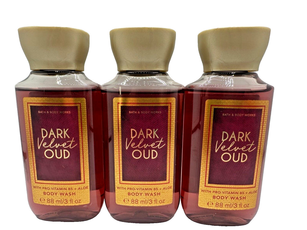 Travel Body Wash Set - Dark Velvet Oud with Rose & Berries, 3 Pack 3 oz