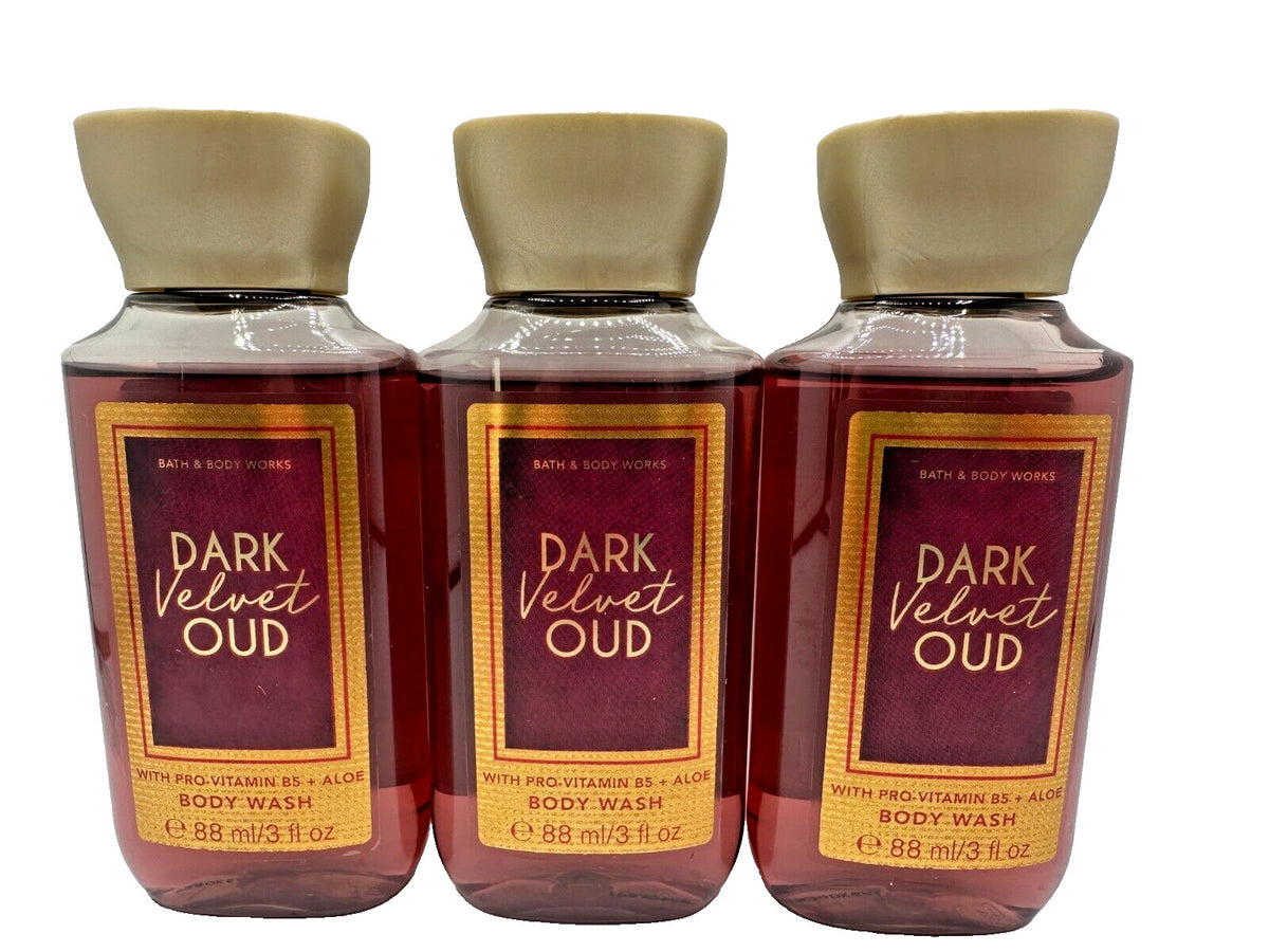Travel Body Wash Set - Dark Velvet Oud with Rose & Berries, 3 Pack 3 oz