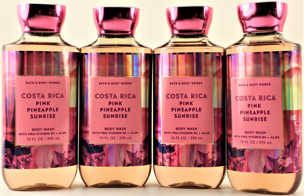 Bath & Body Works Pink Pineapple Sunrise Body Wash 10oz - Pack of 4