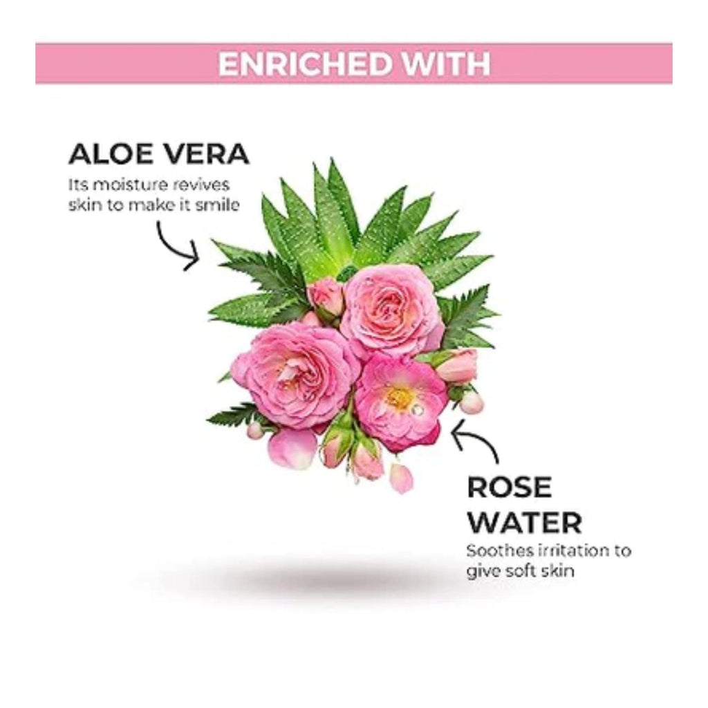 Natural Rose Water & Aloe Vera Body Wash - Refreshing Hydrating 22oz