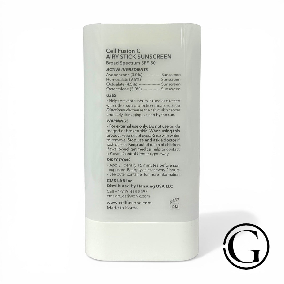 Cell Fusion C Stick Sunscreen SPF 50+ PA++++ 19g - Mild & Cooling, Travel Size