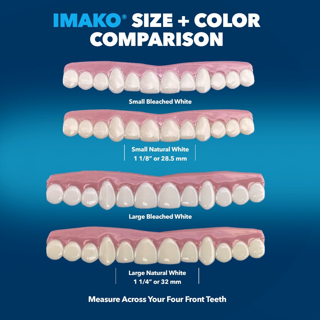 Cosmetic Teeth Cover Kit Large Natural White 2 Pack - DIY Smile Makeover