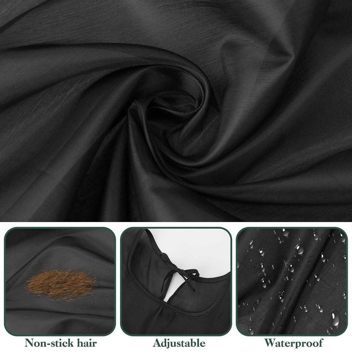 Hair Cutting Cape & Neck Duster Brush Set for Barbers and Salons
