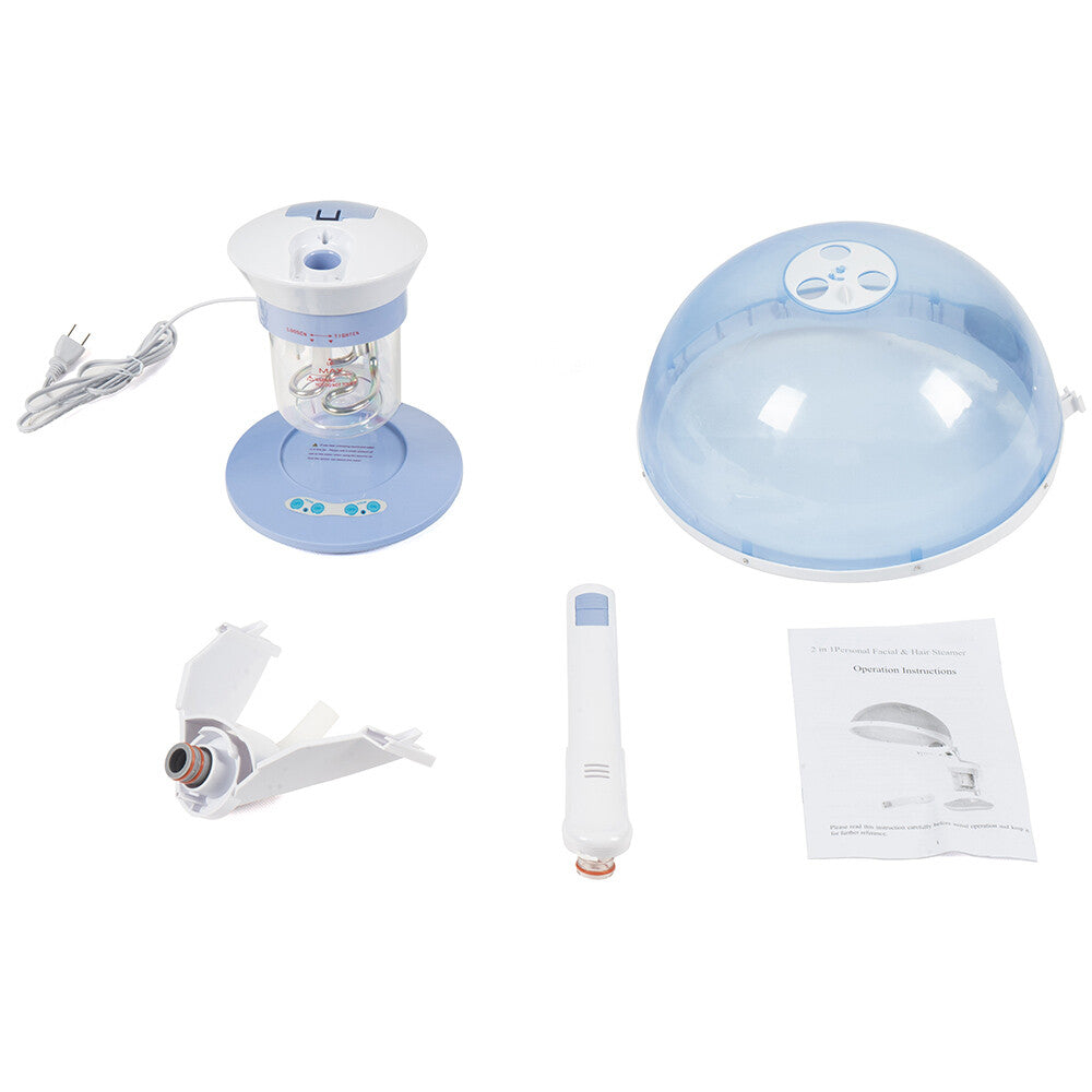 Personal Hair Steamer 2-in-1 Salon and Spa Equipment for Hair Care