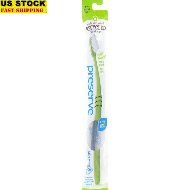 Eco-Friendly Manual Toothbrush for Adults with Curved Handle & Soft Bristles