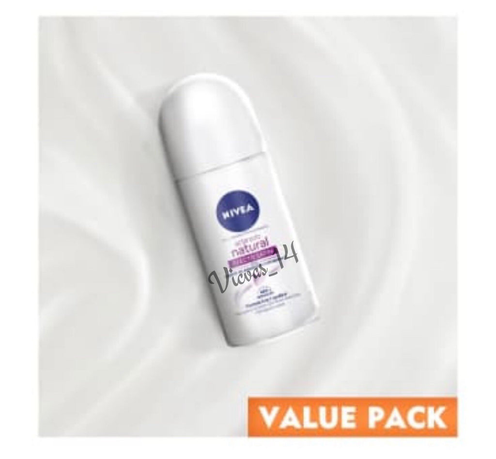 Nivea Whitening Roll-On Anti-Perspirant 4-Pack - Satin Effect, Long-Lasting Protection